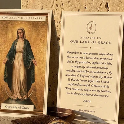 Printed prayer card