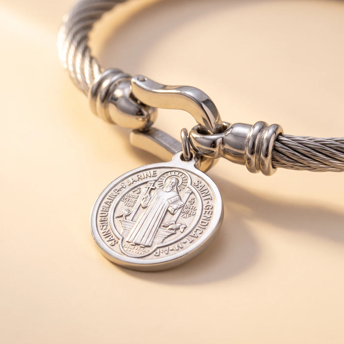 The Titanium Steel Saint Benedict Bracelet