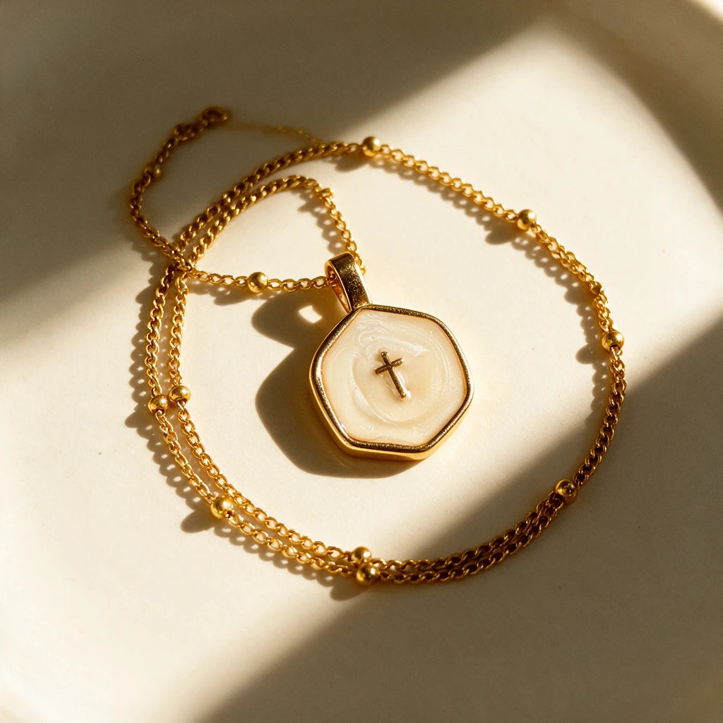 The Sacred Flame Cross Necklace